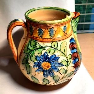 Italian, Hand Painted, Water/Wine Pitcher